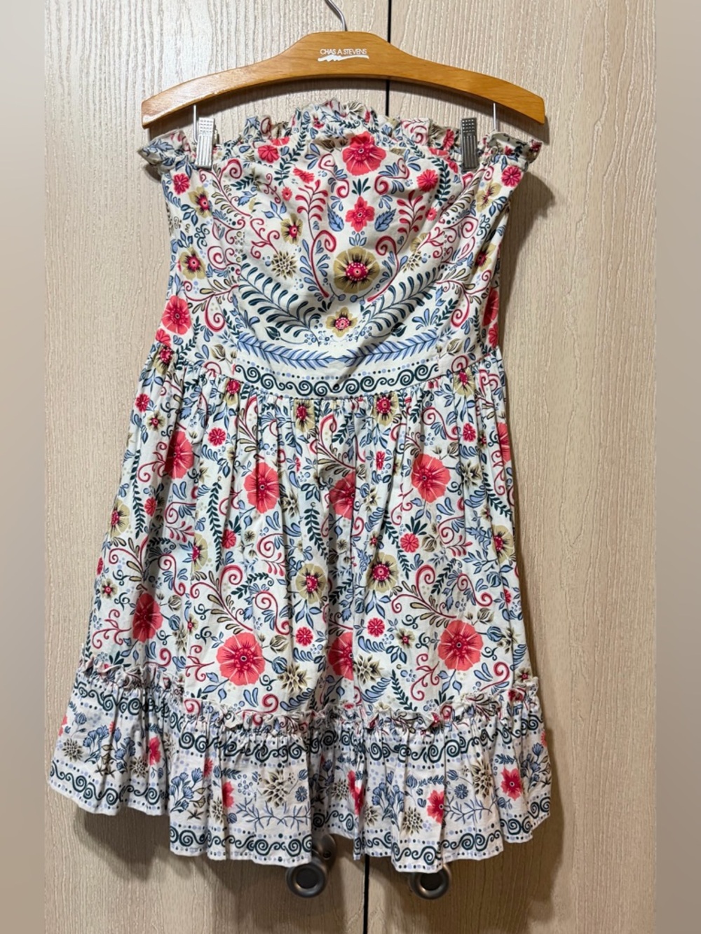 Forever That Girl Floral Strapless Sundress in White and Pink